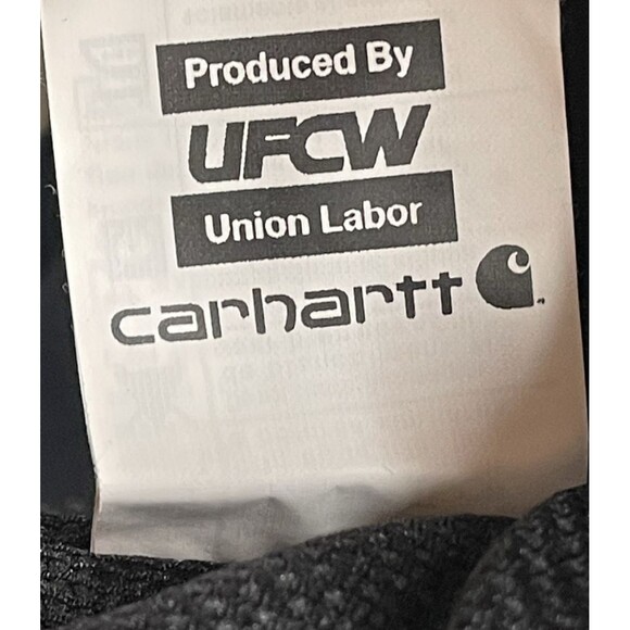 Vintage Carhartt Jacket Men's XXL Tall Canvas Duck Hooded Work Lined J131 BLK - Picture 8 of 11